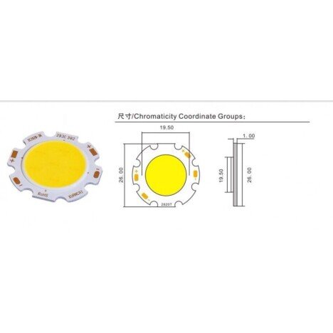 LED COB 26MM , PUTERE 10W